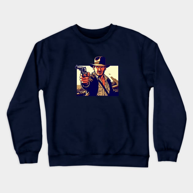 Indiana Jones 8 Bit Crewneck Sweatshirt by nerd.collect